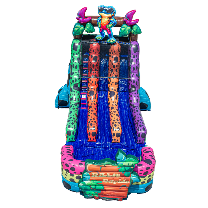 18FT Ribbit Rapids (Dart Frog) Dual Lane Slide