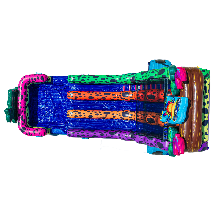 18FT Ribbit Rapids (Dart Frog) Dual Lane Slide