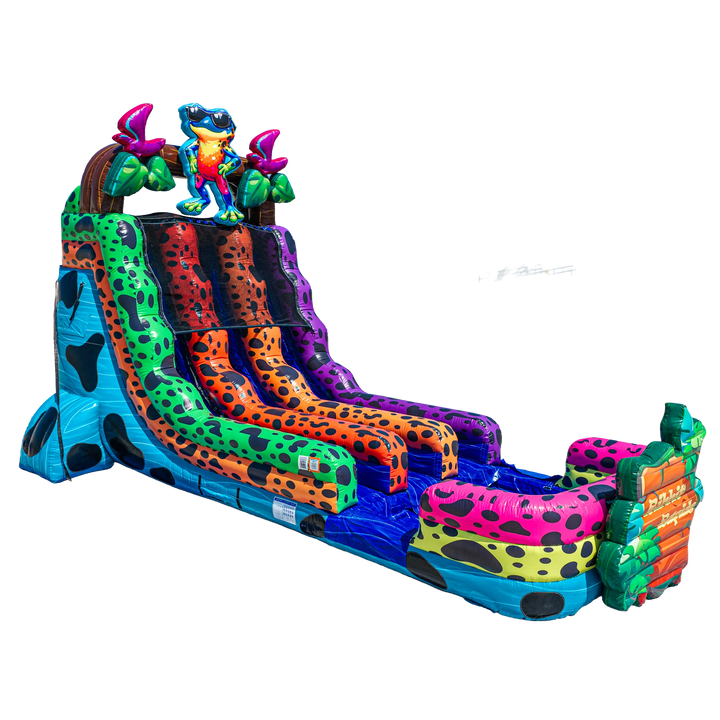 18FT Ribbit Rapids (Dart Frog) Dual Lane Slide