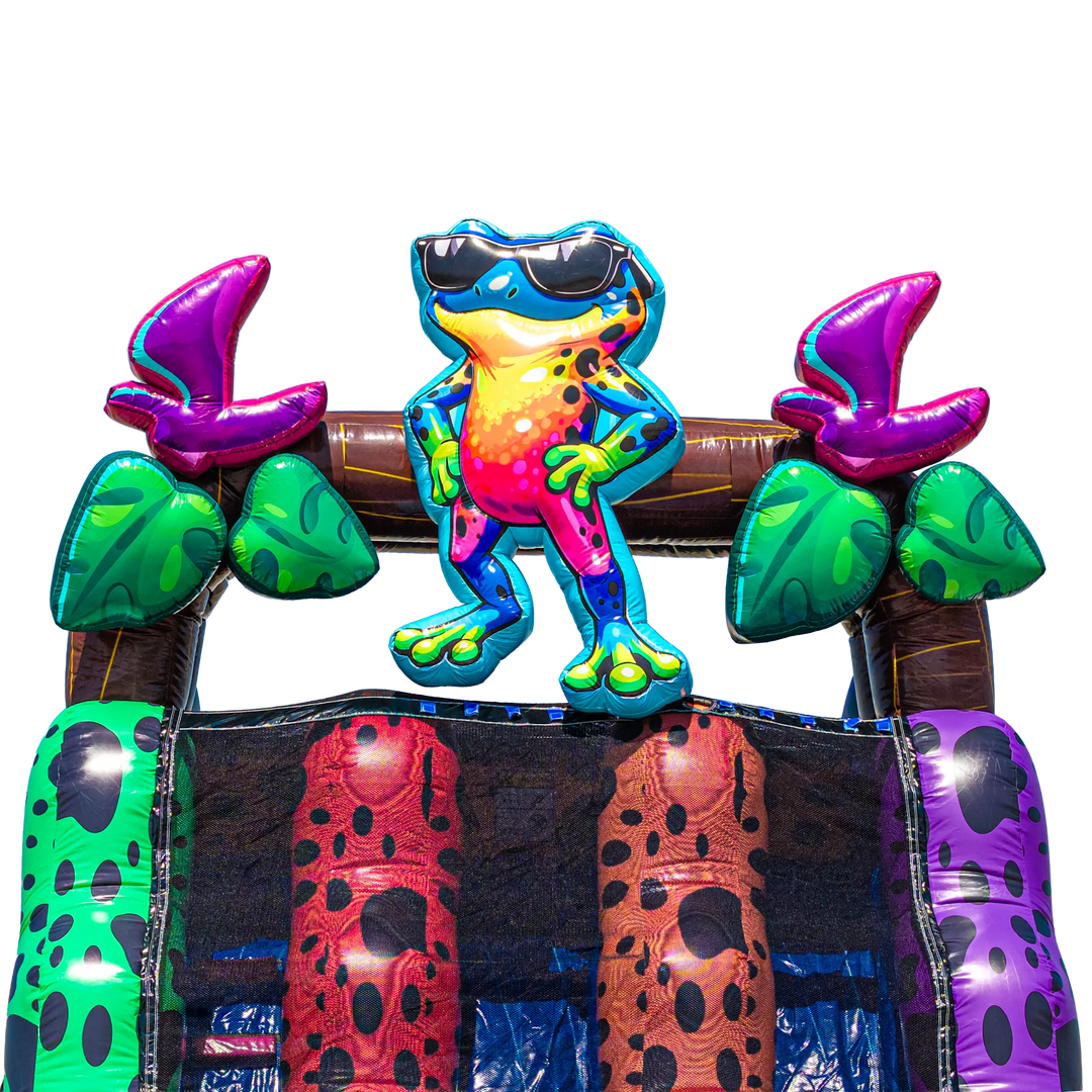 18FT Ribbit Rapids (Dart Frog) Dual Lane Slide