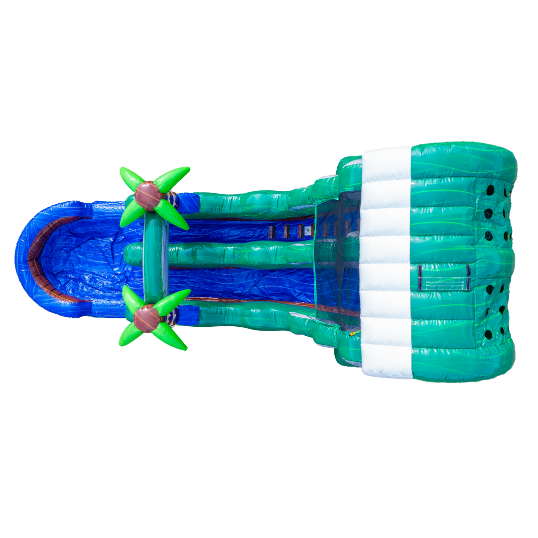 18Ft Emerald Tsunami Single Lane Slide