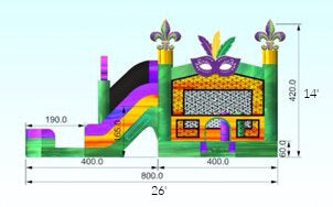 Mardi Gras Combo MardiGrasCombo-LeftSide - Big and Bright Inflatables