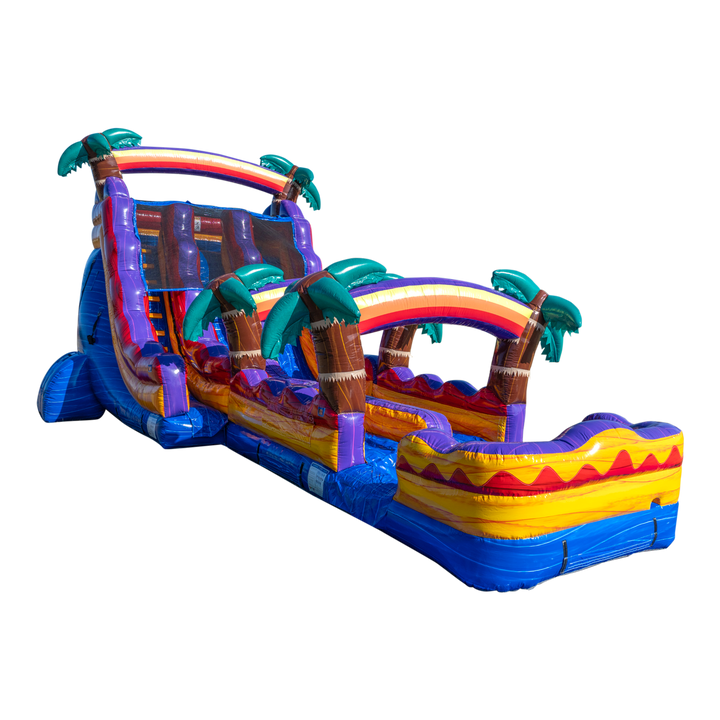 18Ft Mauna Lua Dual Lane Waterslide W/ Slip N Slide