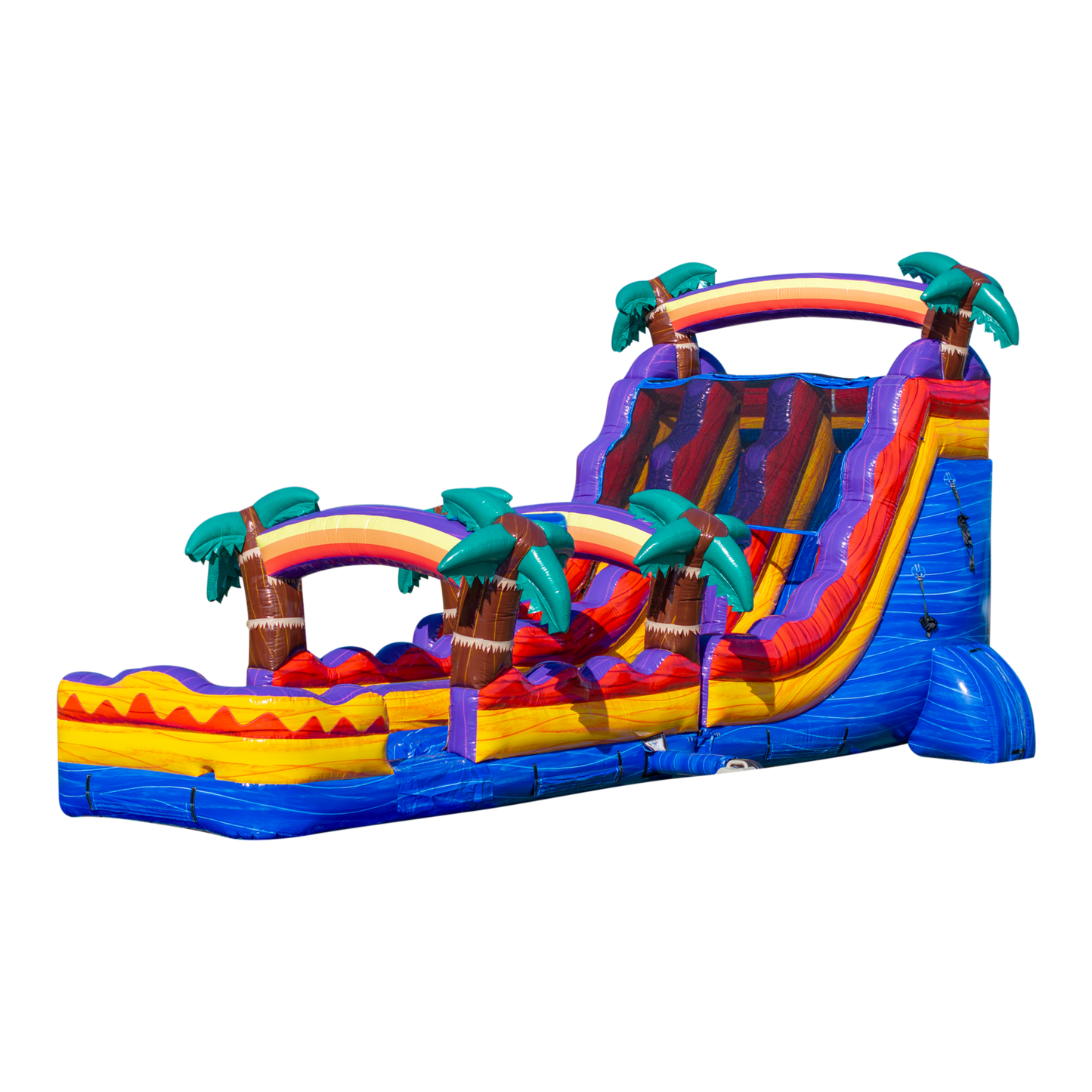 18Ft Mauna Lua Dual Lane Waterslide W/ Slip N Slide