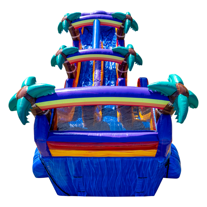 18Ft Mauna Lua Dual Lane Waterslide W/ Slip N Slide
