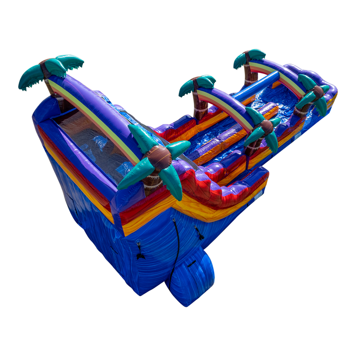 18Ft Mauna Lua Dual Lane Waterslide W/ Slip N Slide