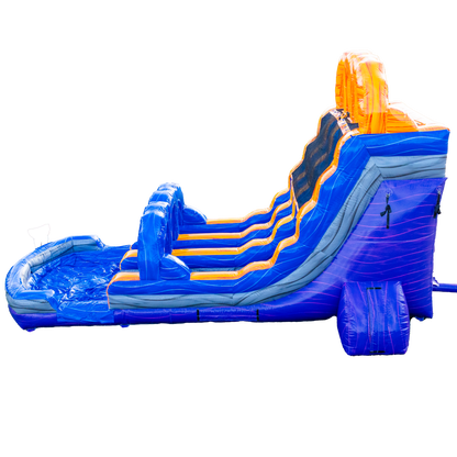 18Ft Purple Lava Dual Lane Slide