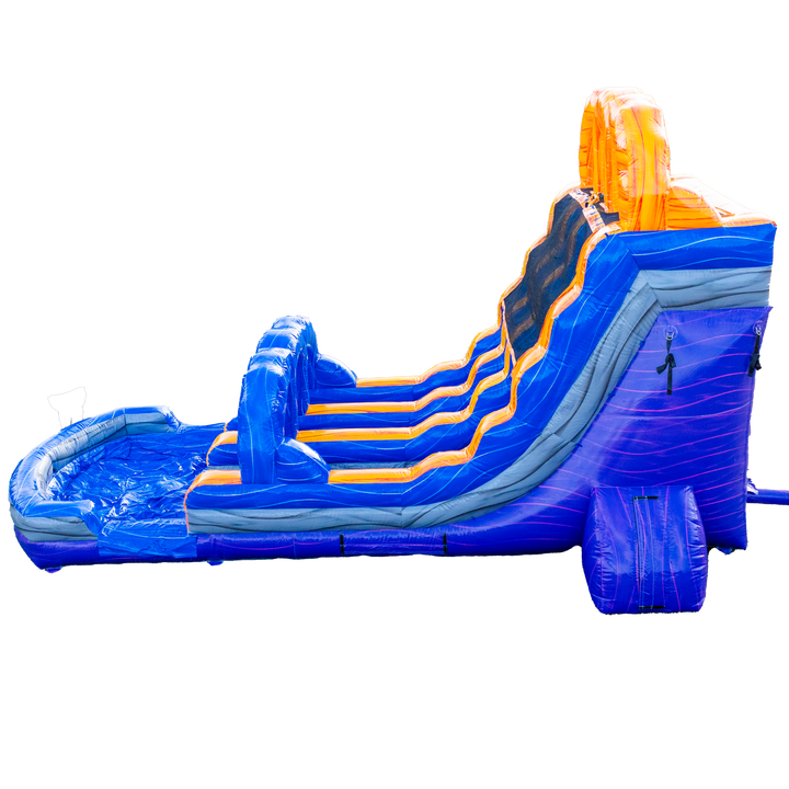 18Ft Purple Lava Dual Lane Slide