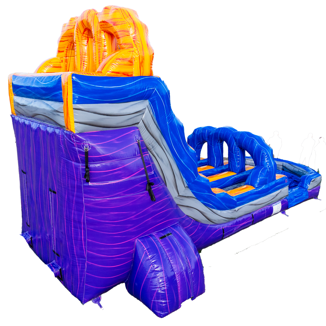 18Ft Purple Lava Dual Lane Slide
