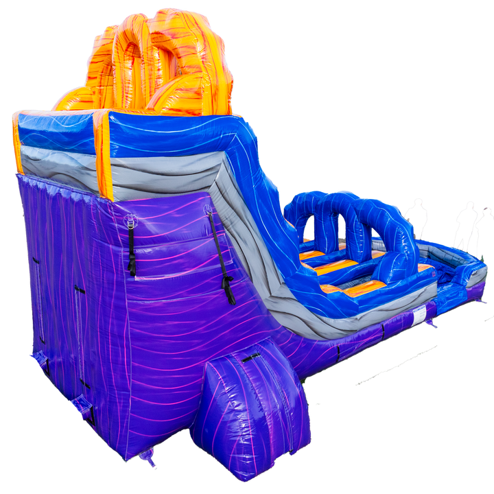 18Ft Purple Lava Dual Lane Slide