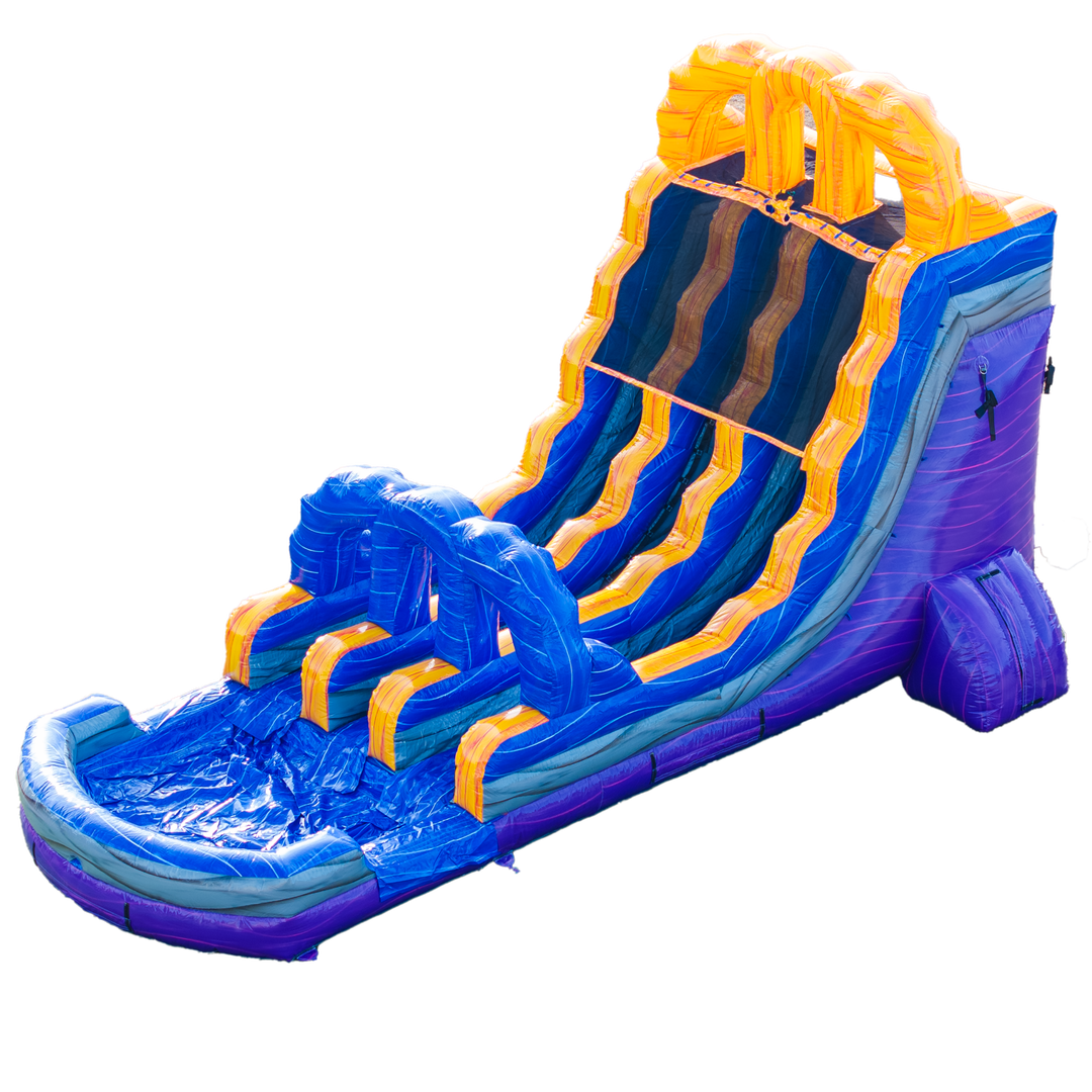18Ft Purple Lava Dual Lane Slide