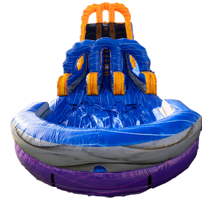 18Ft Purple Lava Dual Lane Slide