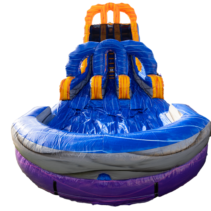 18Ft Purple Lava Dual Lane Slide