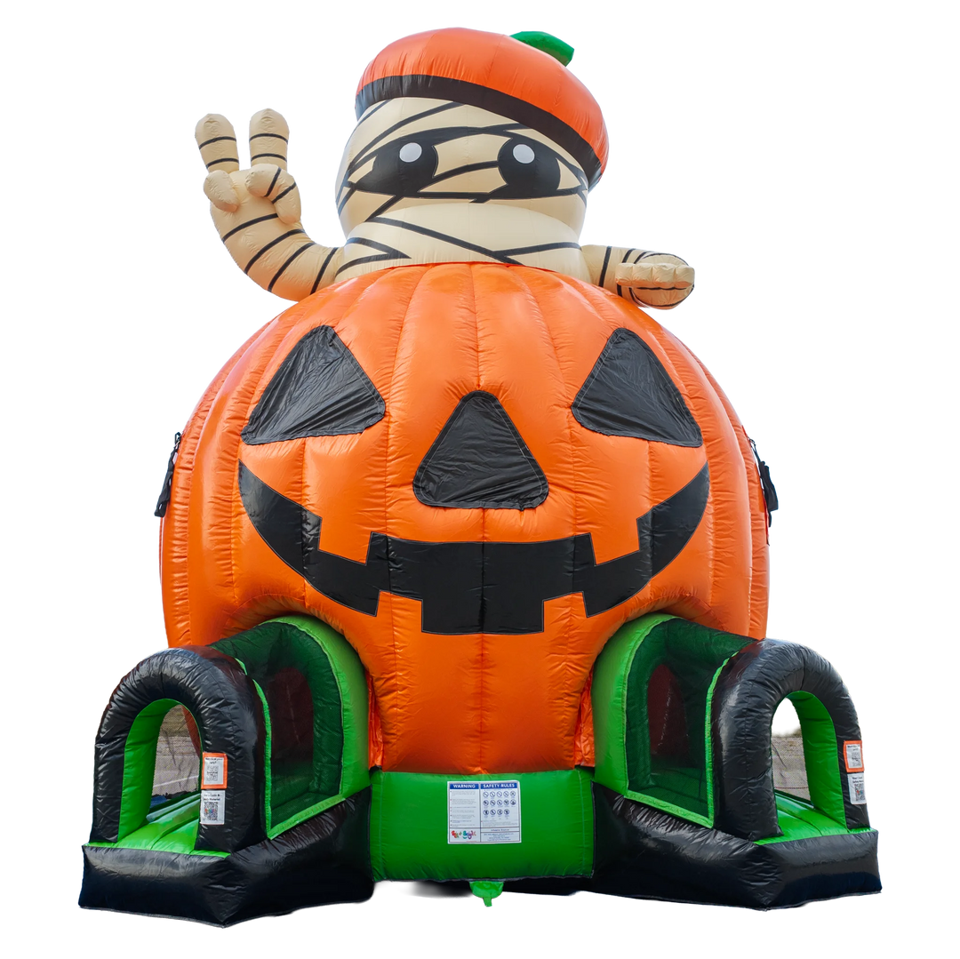 Pumpkin with Mummy Bounce House
