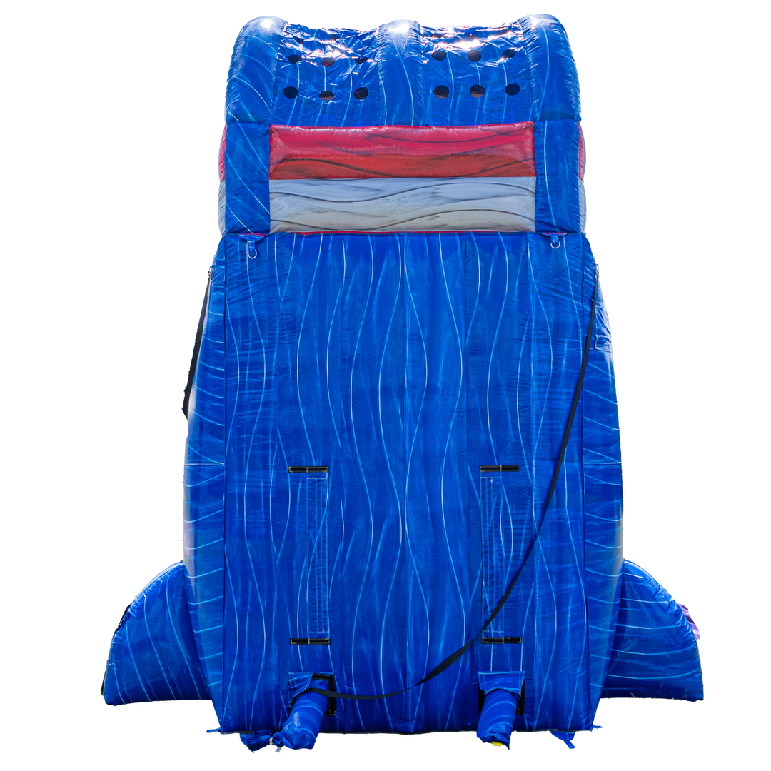20FT Red Grey and Blue Single Lane Slide