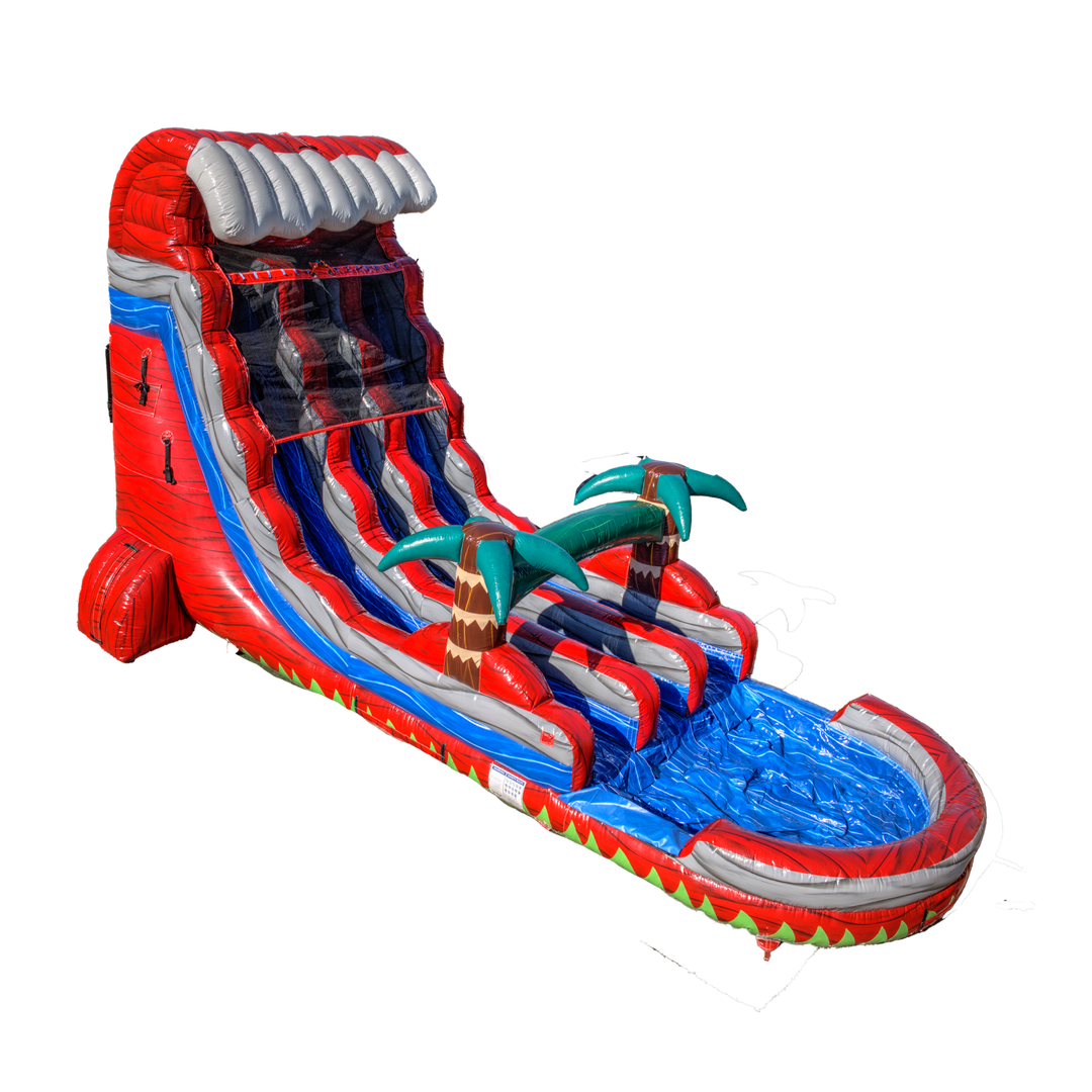 20FT Red Surge Dual Lane Slide