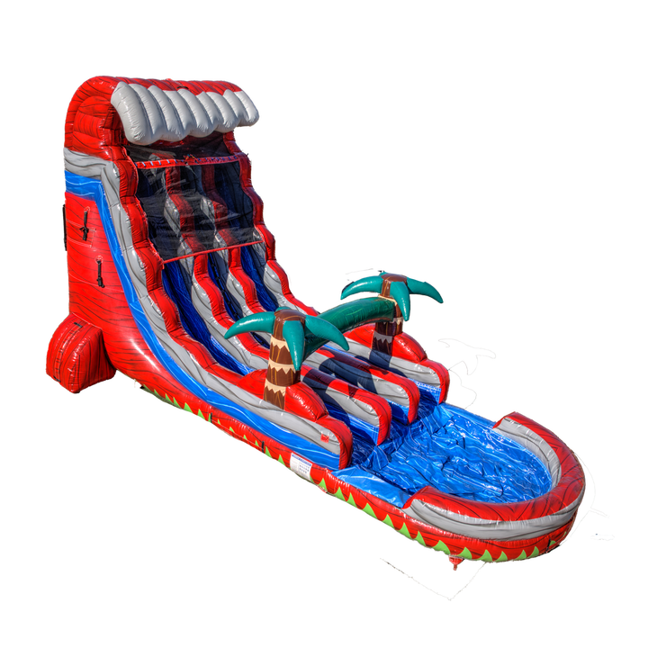 20FT Red Surge Dual Lane Slide