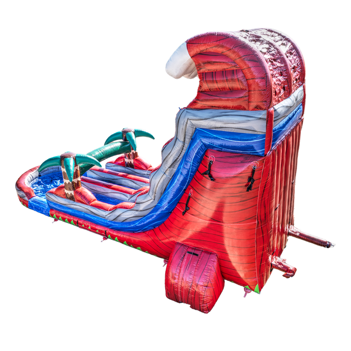 20FT Red Surge Dual Lane Slide