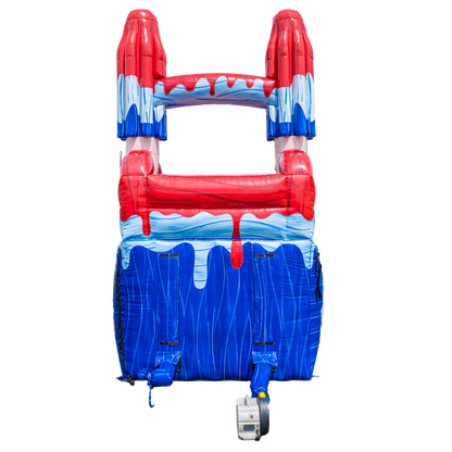 14FT Red White and Cool Popsicle Single Lane Slide