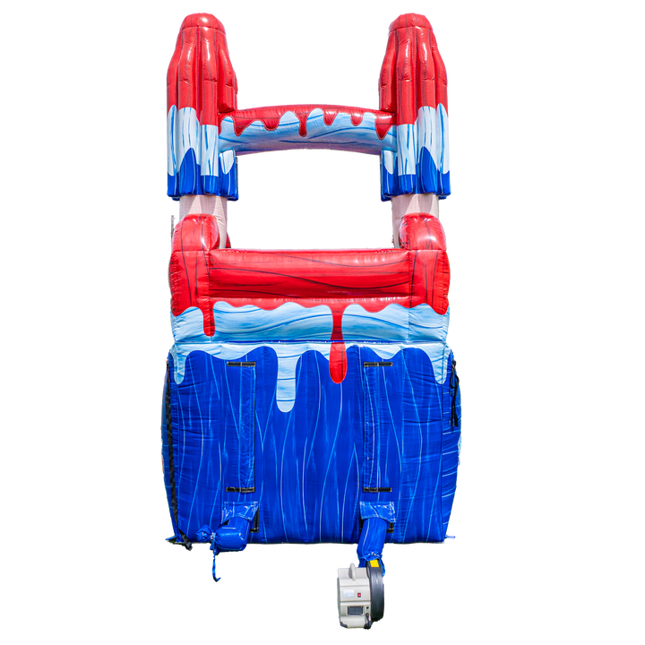 14FT Red White and Cool Popsicle Single Lane Slide