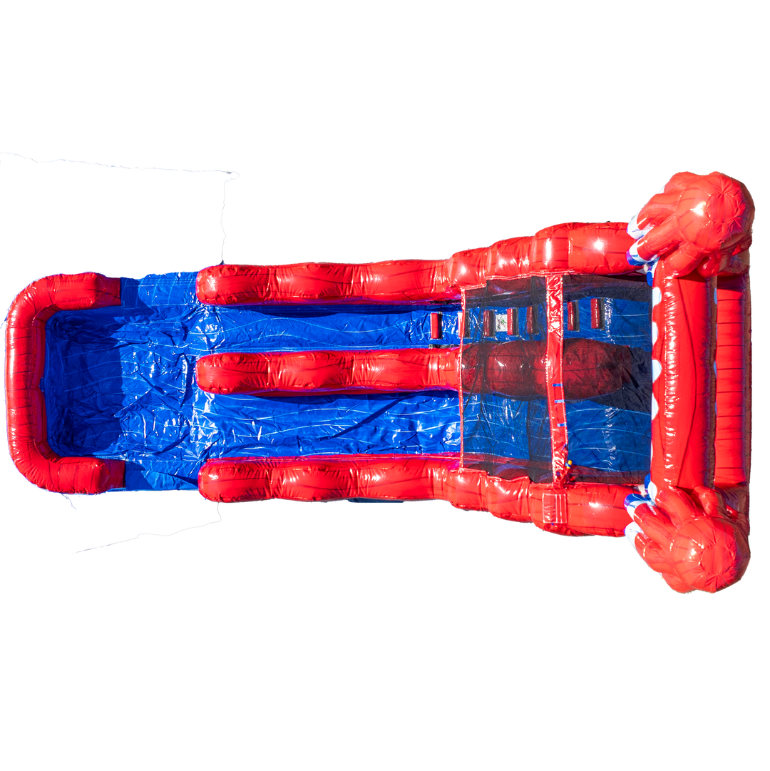16FT Red White and Cool Popsicle Single Lane Slide