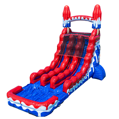 18FT Red White and Cool Popsicle Dual Lane Slide