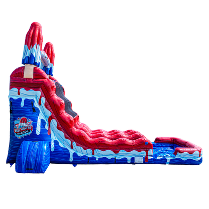 18FT Red White and Cool Popsicle Dual Lane Slide