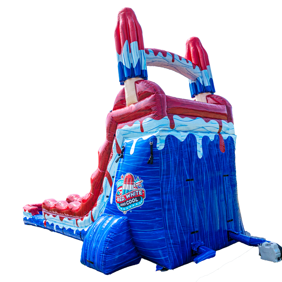 18FT Red White and Cool Popsicle Dual Lane Slide