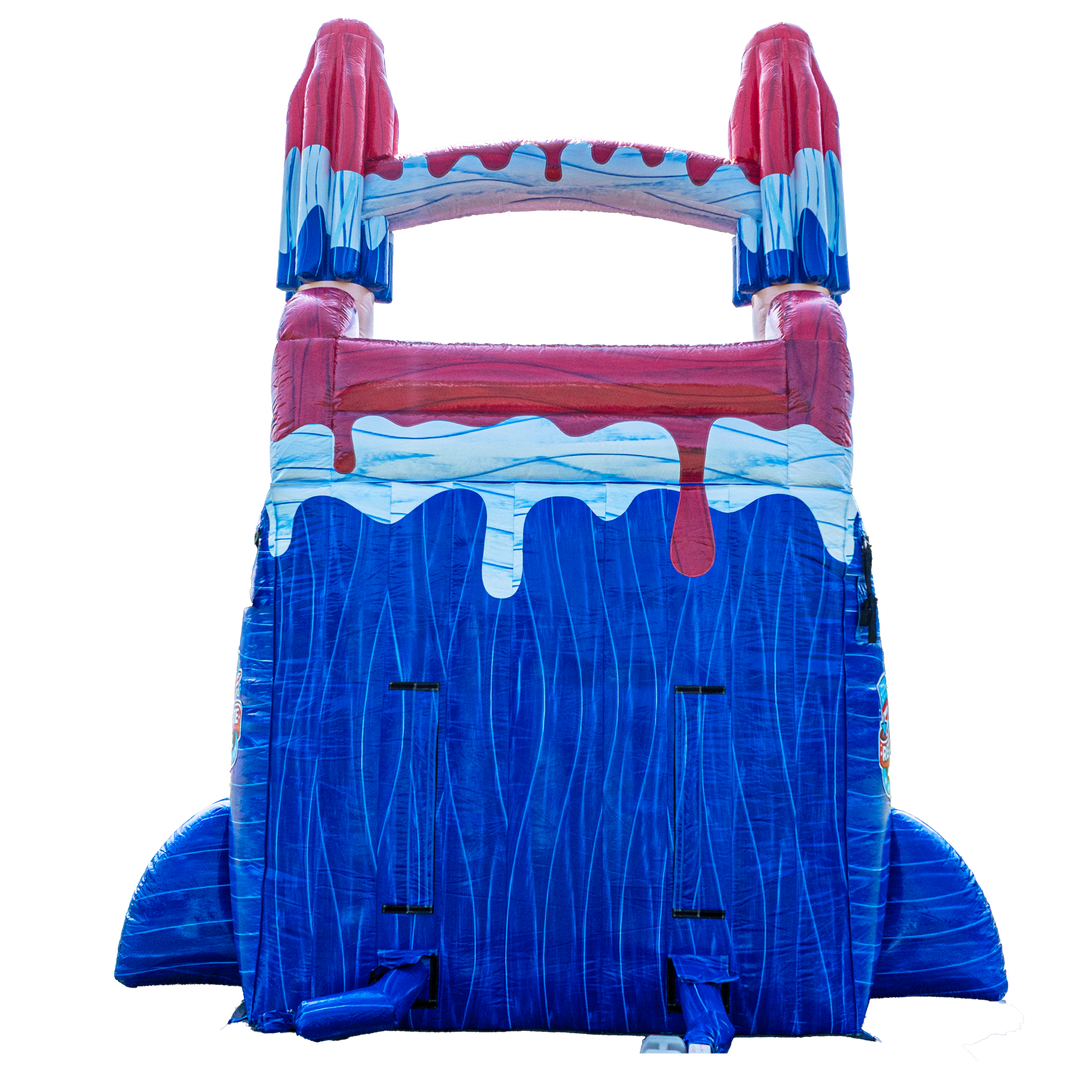 18FT Red White and Cool Popsicle Dual Lane Slide