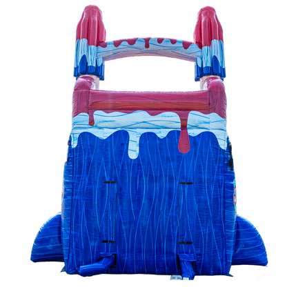 18FT Red White and Cool Popsicle Dual Lane Slide