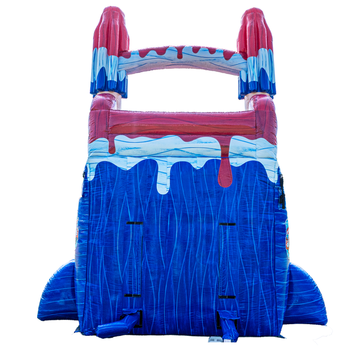 18FT Red White and Cool Popsicle Dual Lane Slide