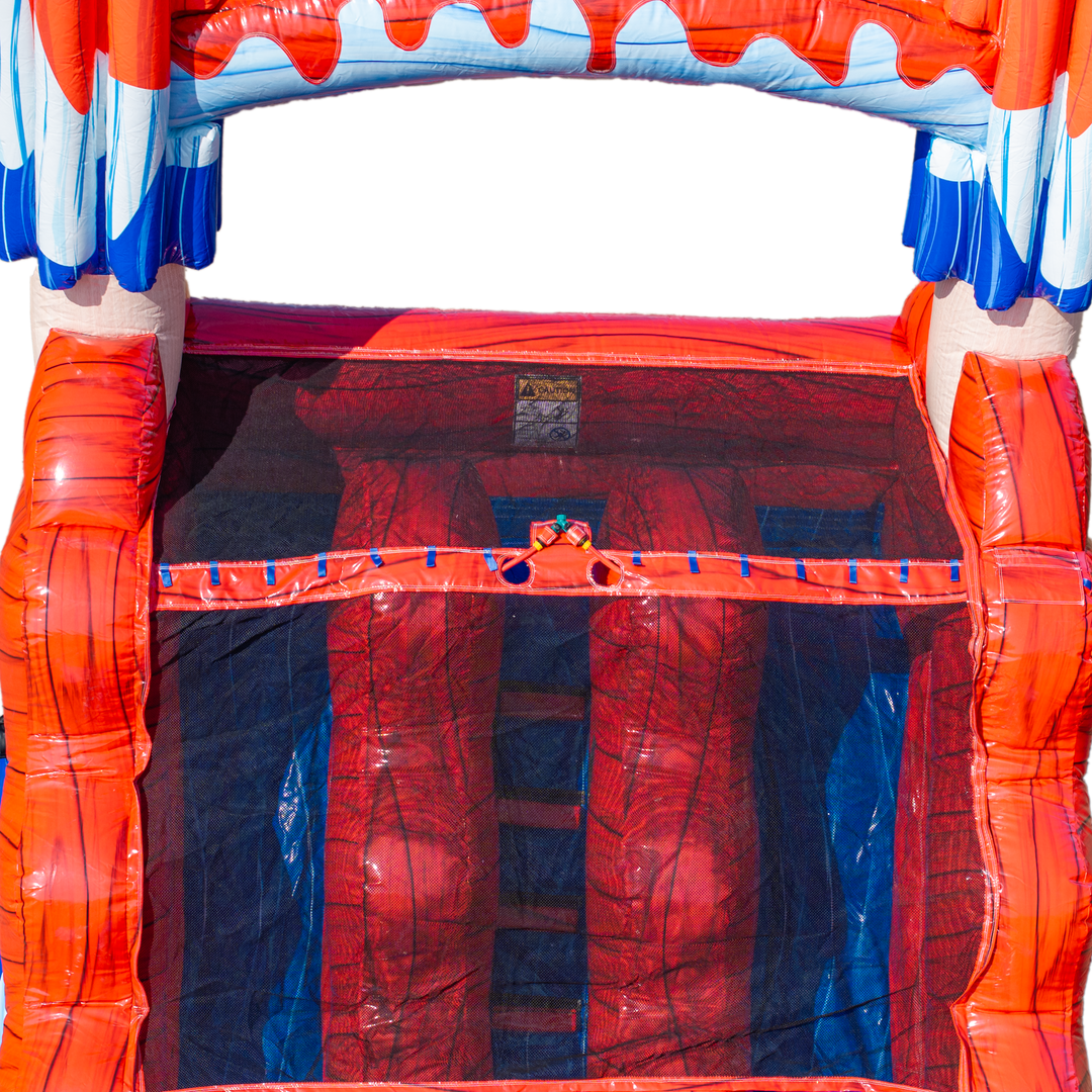 16FT Red White and Cool Popsicle Dual Lane Slide
