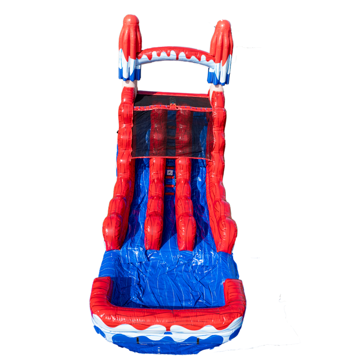 16FT Red White and Cool Popsicle Dual Lane Slide