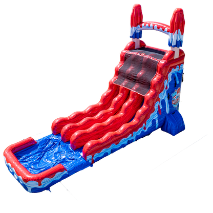 20FT Red, White and Cool Popsicle Dual Lane Slide