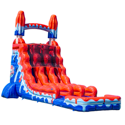20FT Red, White and Cool Popsicle Dual Lane Slide