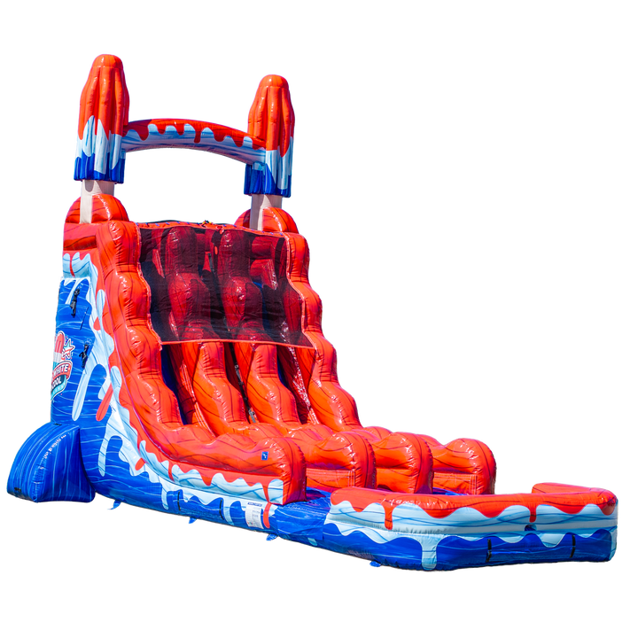 20FT Red White and Cool Popsicle Dual Lane Slide