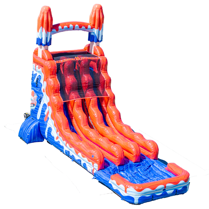 20FT Red White and Cool Popsicle Dual Lane Slide