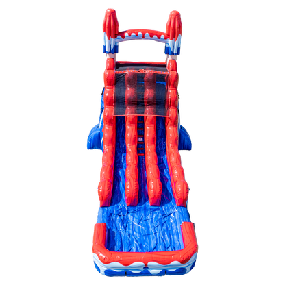 20FT Red, White and Cool Popsicle Dual Lane Slide