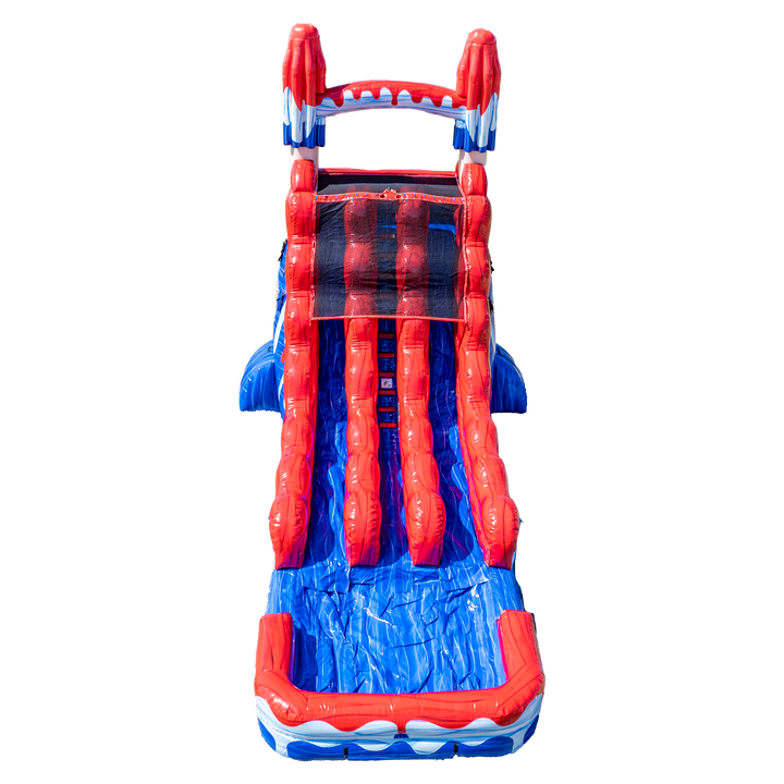 20FT Red White and Cool Popsicle Dual Lane Slide