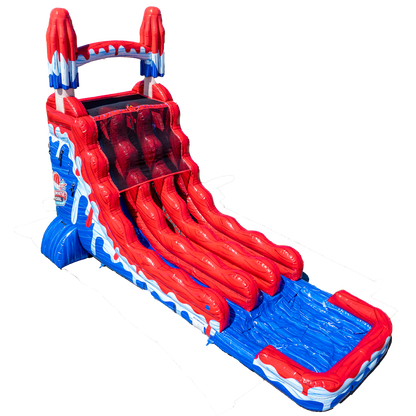 20FT Red, White and Cool Popsicle Dual Lane Slide
