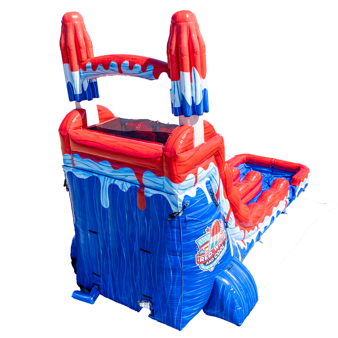 20FT Red White and Cool Popsicle Dual Lane Slide
