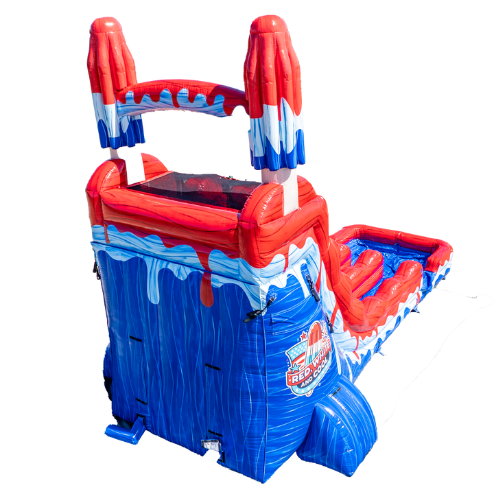 20FT Red White and Cool Popsicle Dual Lane Slide