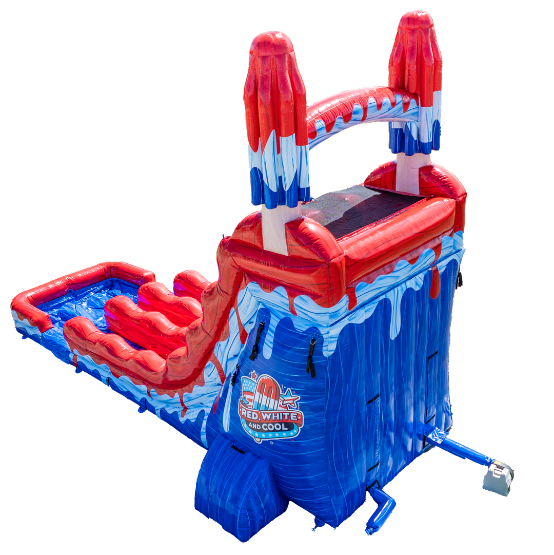 20FT Red White and Cool Popsicle Dual Lane Slide