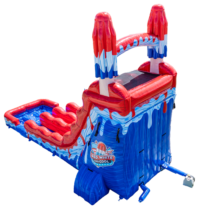 20FT Red White and Cool Popsicle Dual Lane Slide
