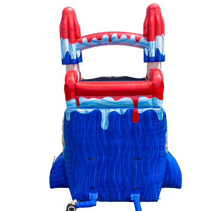 22FT Red White and Cool Popsicle Dual Lane Slide
