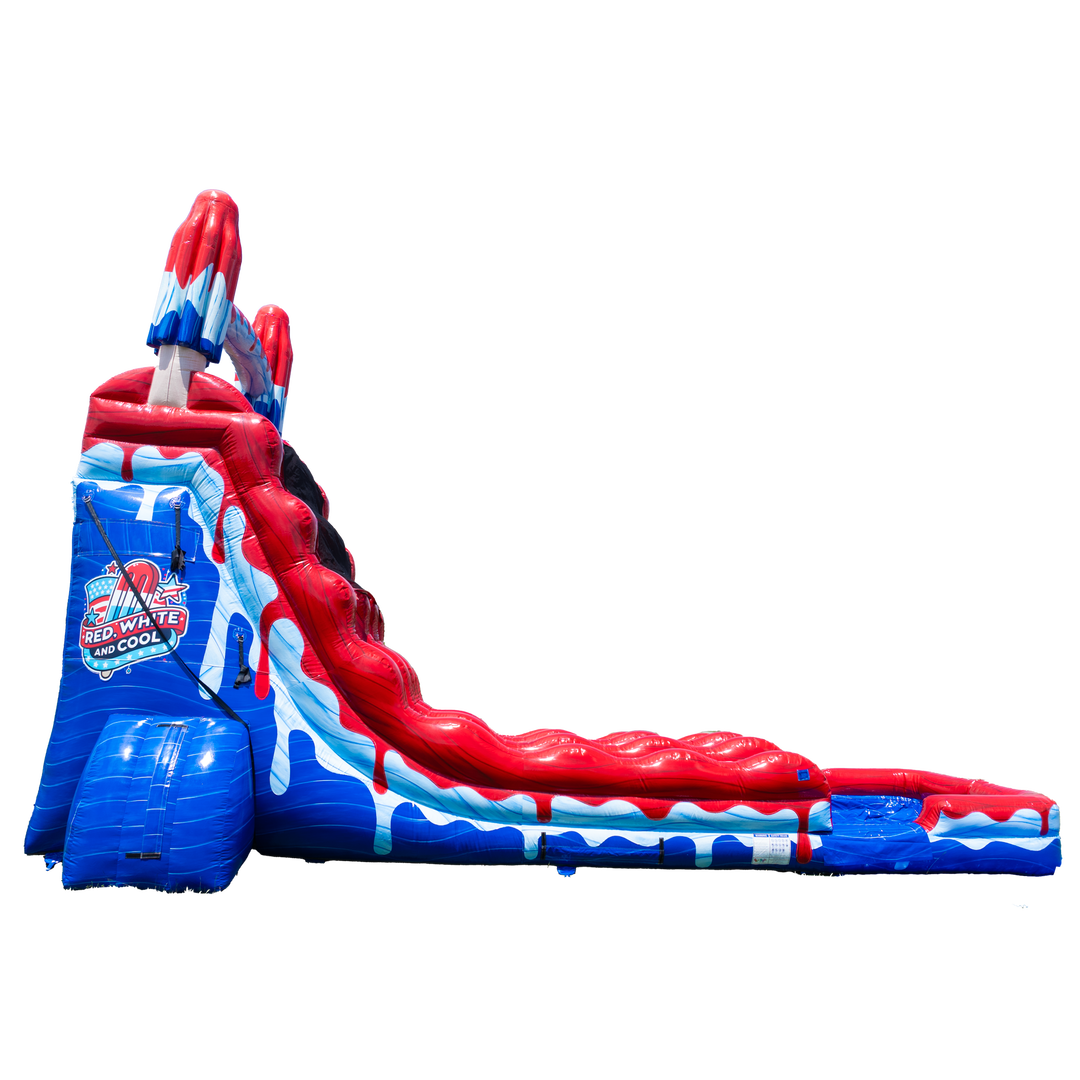 22FT Red White and Cool Popsicle Dual Lane Slide