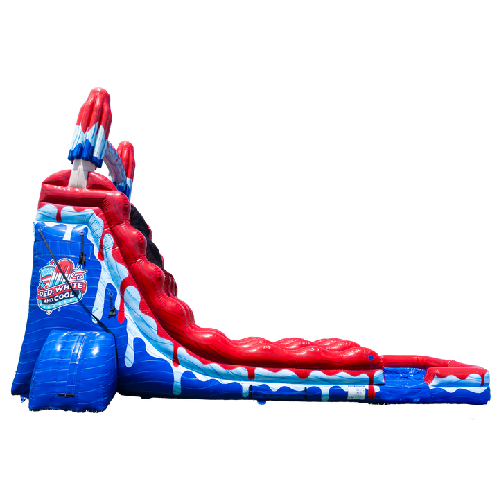 22FT Red White and Cool Popsicle Dual Lane Slide