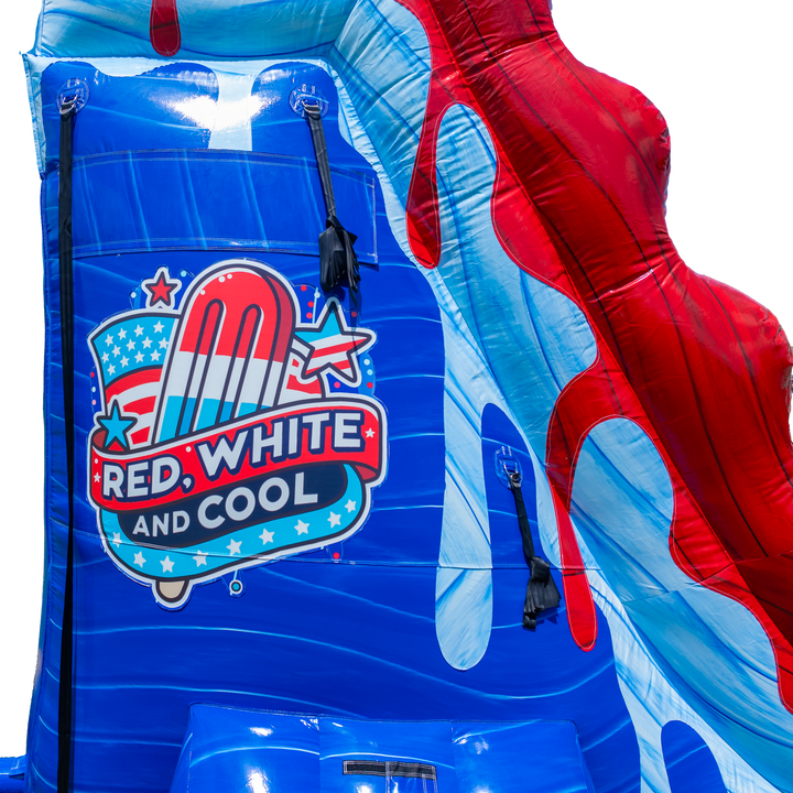 22FT Red White and Cool Popsicle Dual Lane Slide