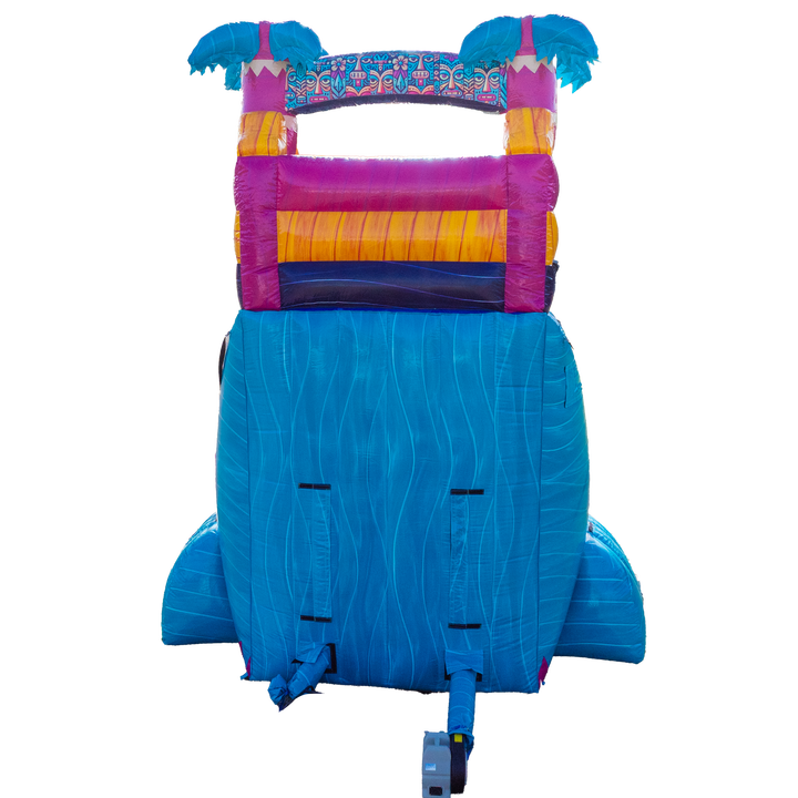 20FT Teal Rippling Rush Single Lane Slide