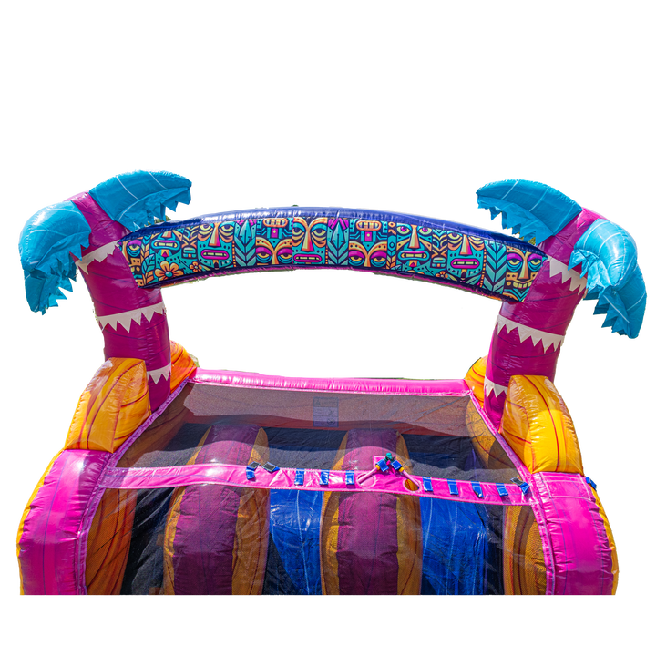 27ft Teal Rippling Rush Dual Lane Slip N Slide